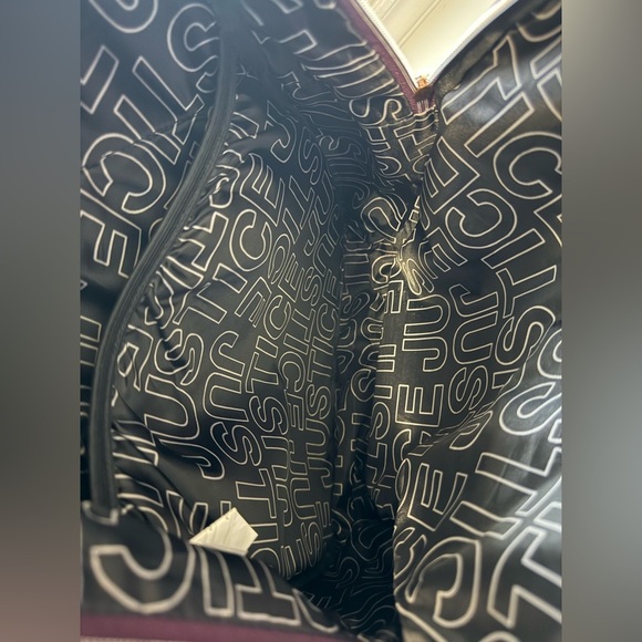 Justice™ Girls Nylon Multi Compartment 17” Backpack With Glitter Logo - Picture 9 of 14